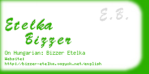 etelka bizzer business card